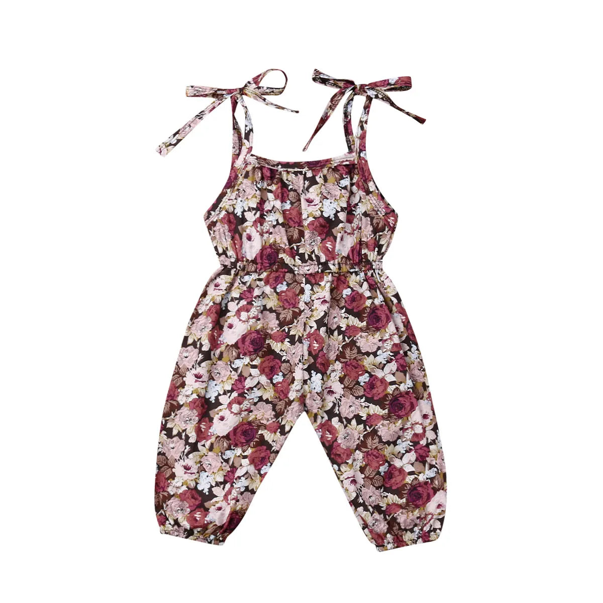 Floral Print Sleeveless Jumpsuit One Piece Outfit