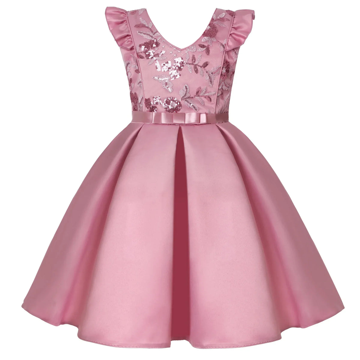 Girl Flower Sequins Christmas Dress