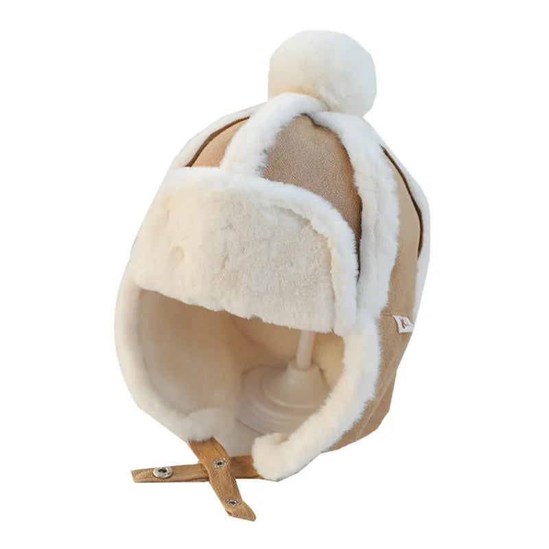 Earflap Fur Baby Hat