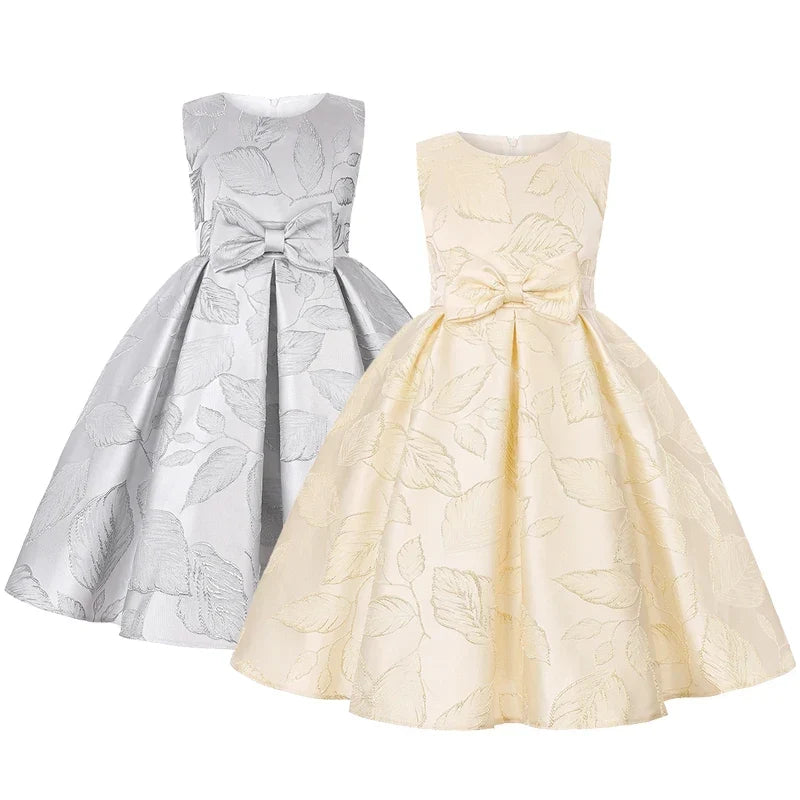 Flower Girls Princess Dress Summer Embroidery Fashion Kids Dress Piano Performance Evening Gowns 2-10 Years Children's Clothing