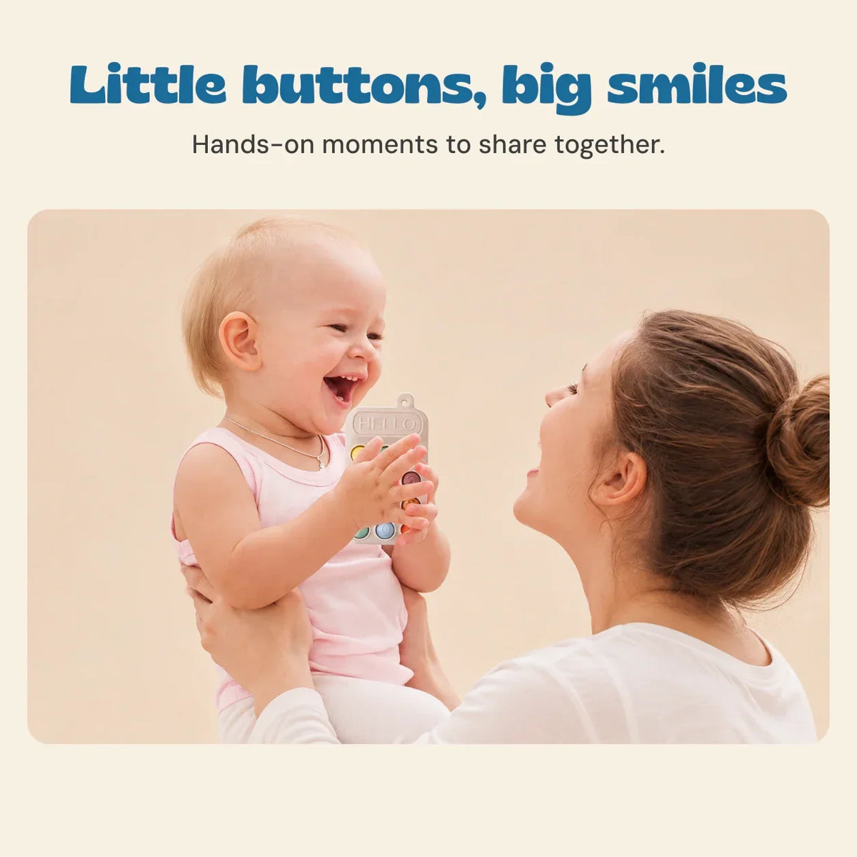 TibaToes™ Click & Calm Silicone Phone Teether