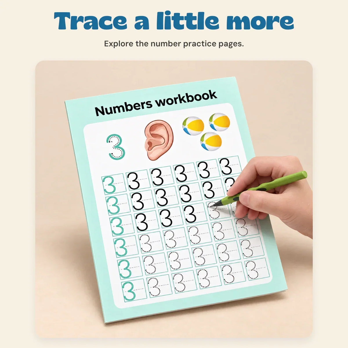 TibaToes™ NumberQuest Tracing Workbook
