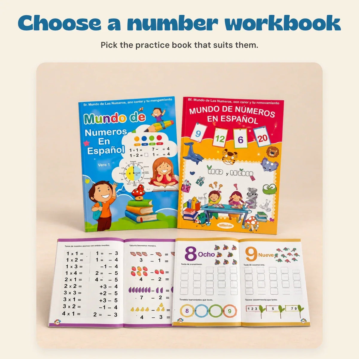 TibaToes™ Spanish NumberWorld Math Workbook
