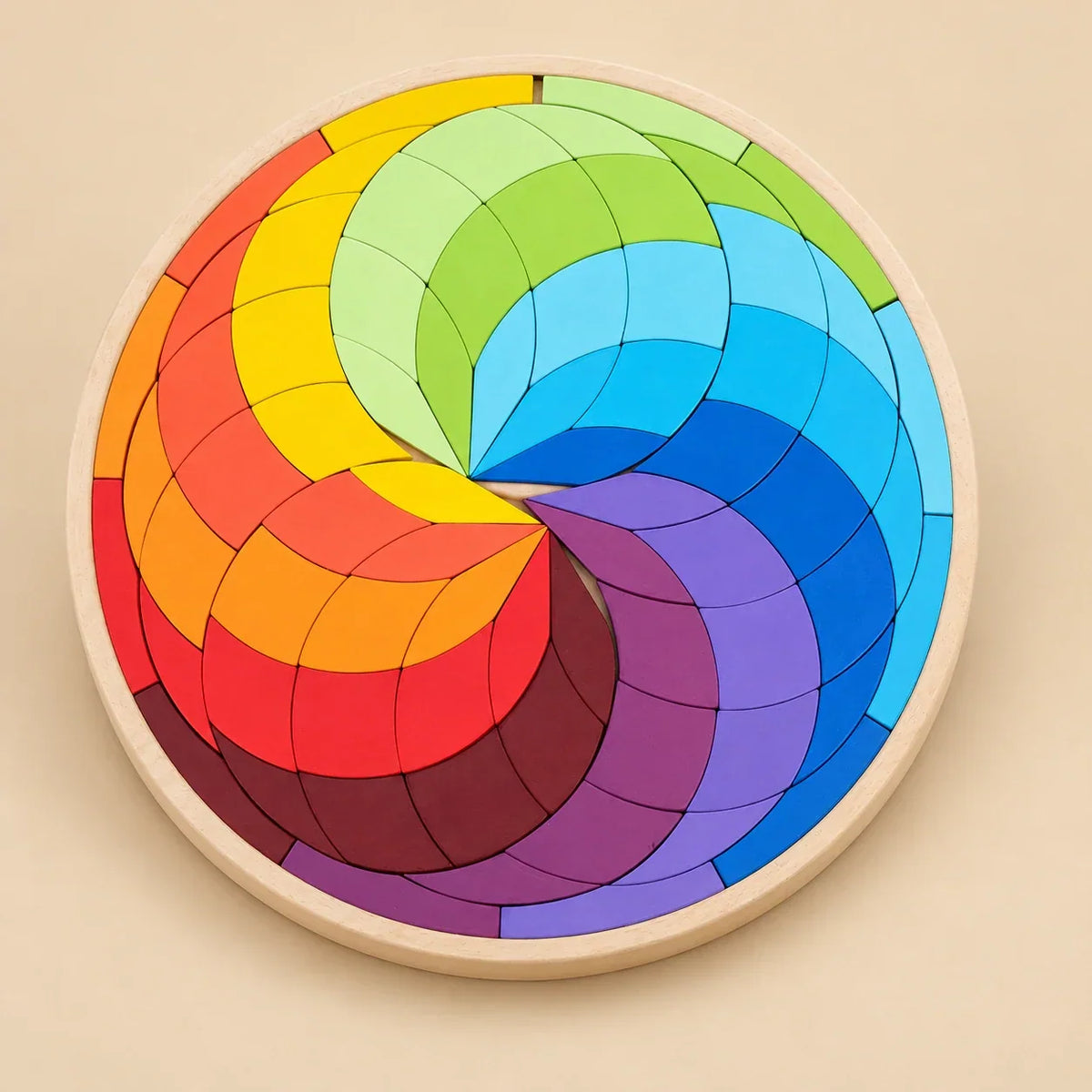 TibaToes™ Rainbow Mandala Puzzle Blocks
