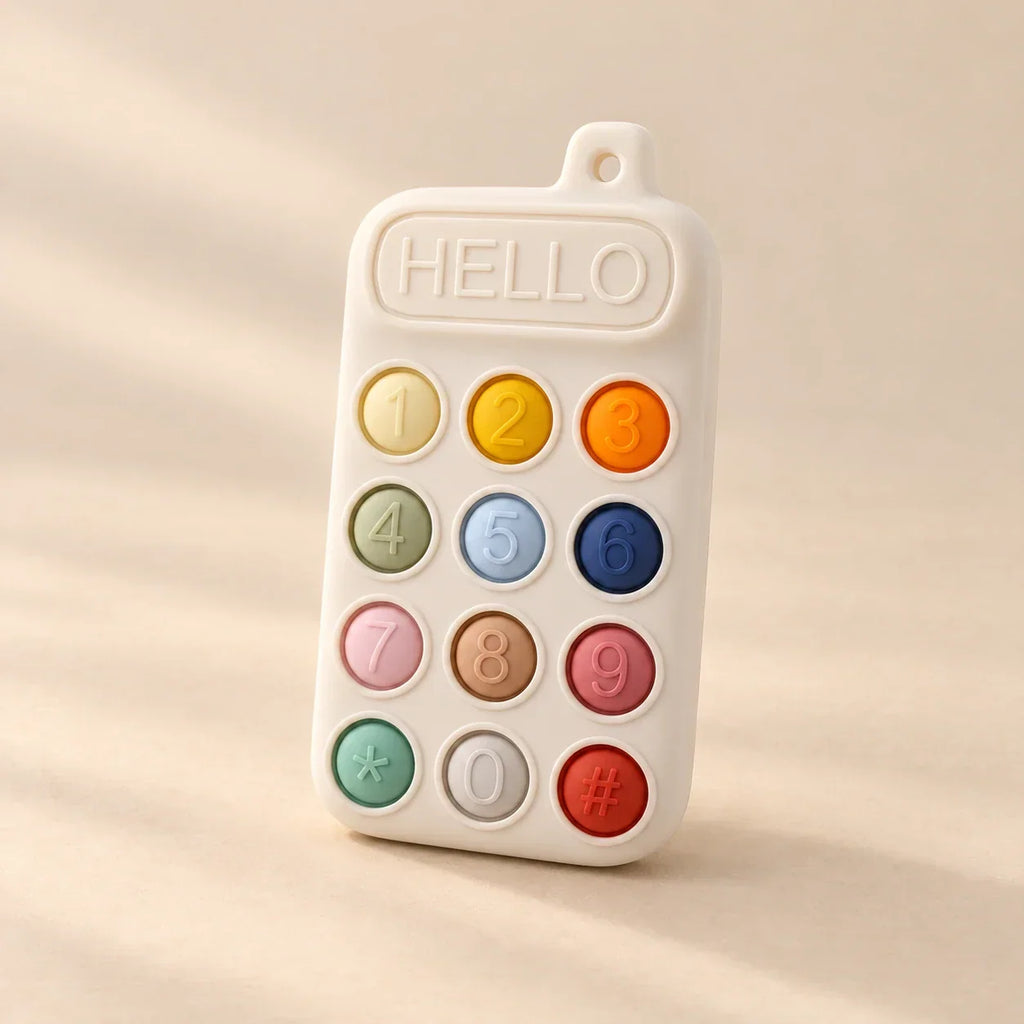 TibaToes™ Click & Calm Silicone Phone Teether
