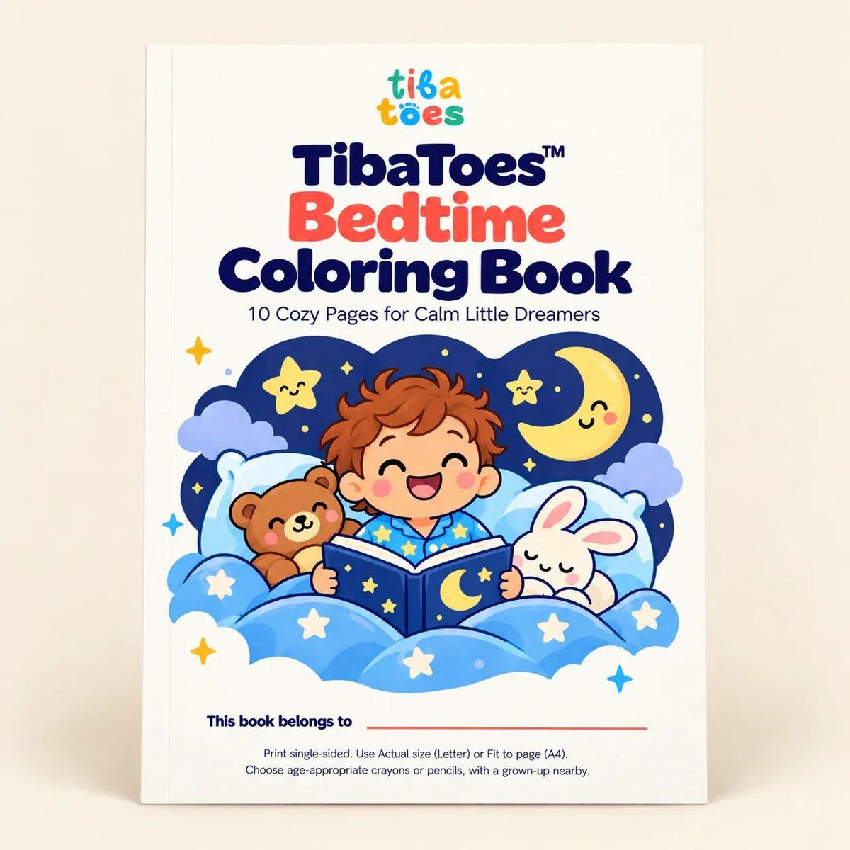 TibaToes™ Bedtime Coloring Book