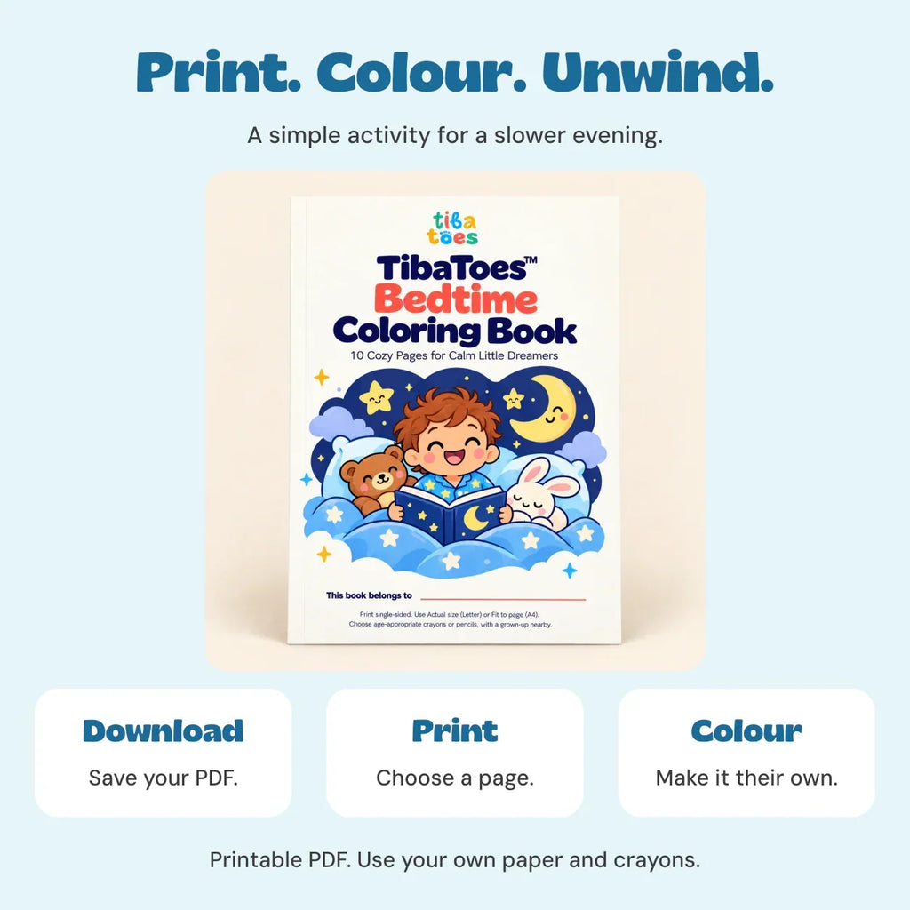 TibaToes™ Bedtime Coloring Book